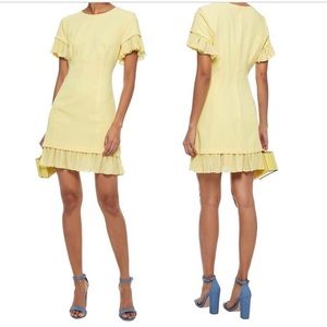 Cinq A Sept Rosario Yellow Ruffle Dress